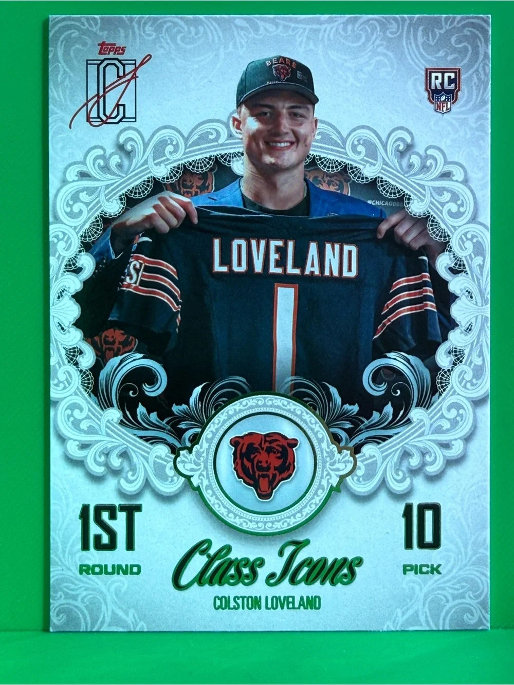 Topps Colston Loveland Blue & Orange Bears Rookie Card